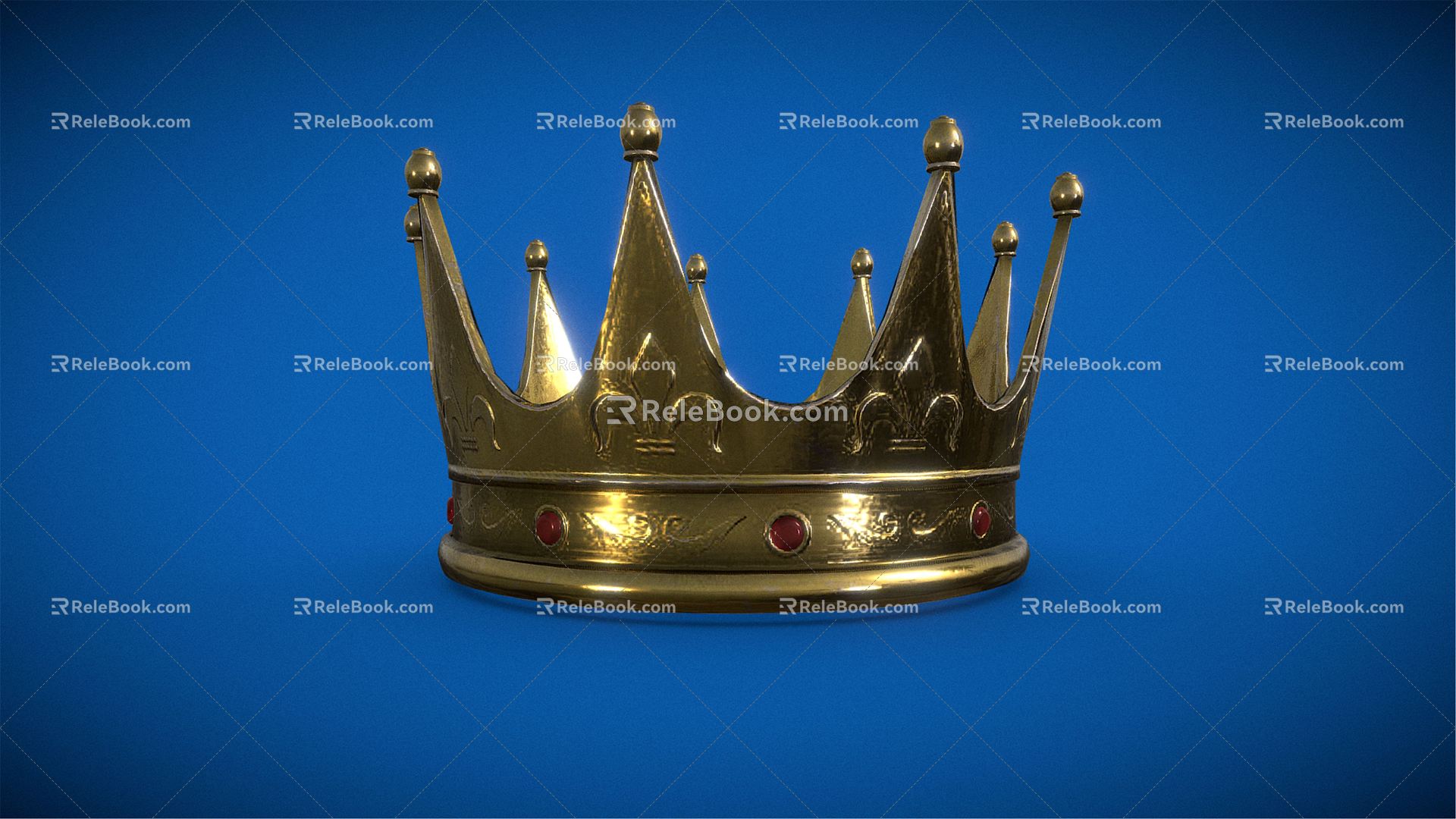 Light Luxury Crown Gold Crown 3d model