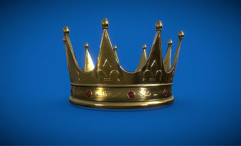 Light Luxury Crown Gold Crown 3d model