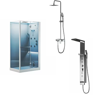 Modern Shower Combination 3d model