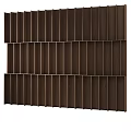 Modern Wooden Bookshelf With Geometric Panel Design For Interior Space Decor