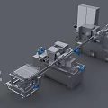 Stainless Steel Industrial Equipment Production Line Featuring Mechanical Components And Conveyor System