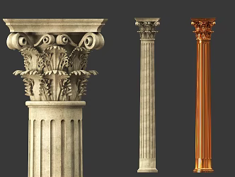 Corinthian column type of Toric column Roman column stone column metal column dilapidated Roman column Ioni column type of Toric column type of Toric column Roman column 3d model