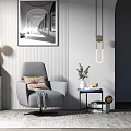 Modern single sofa single chair corner several combination 3d model