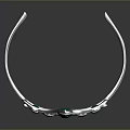 Elegant Silver Crown Decorative Accessory With Green Gemstones Inlaid Design
