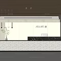 Modern Front Office Front Desk 3d model