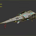 Modern Spaceship Spacecraft 3d model