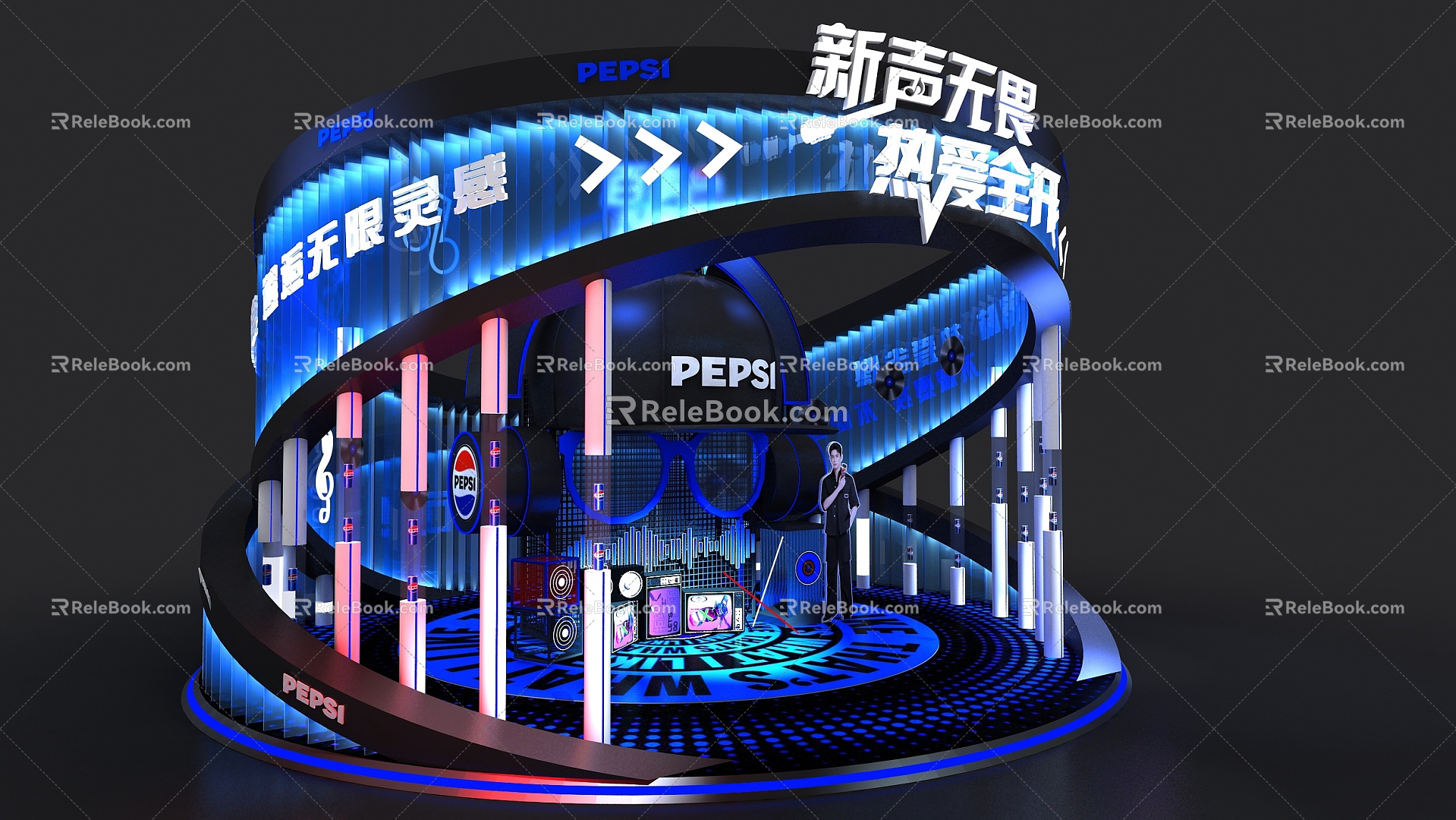 Tide cool beauty Chen flash art space trend brand activity flash activity interactive photo area brand flash 3d model