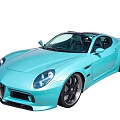 Turquoise Two Door Sports Car With Sleek Exterior Design And Black Alloy Wheels