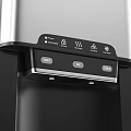Modern Stainless Steel Water Dispenser With Top Water Bottle And Black Silver Design
