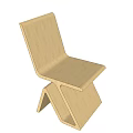 Modern Wooden Leisure Chair With Minimalist Design Geometric Base And Light Wood Finish