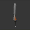 Fantasy Swords With Three Different Colorful Hilts Blue Purple Orange And Silver Blades