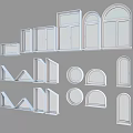 Modern Casement Windows with White Frames and Various Geometric Shapes for Home Design