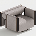 Modern Single Sofa Single Leisure Chair 3d model