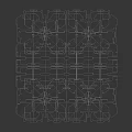 Grey Symmetric Geometric Structure With Interlocking Patterns And Modular Design