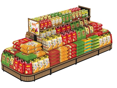 Supermarket Bagged Rice Noodle Shelf Container model