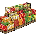 Supermarket Bagged Rice Noodle Shelf Container 3d model