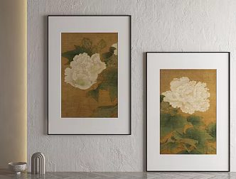 New Chinese Plant Painting Decorative Painting 3d model