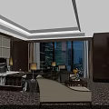 Elegant Hotel Room Interior With King Bed Seating Area And Ambient Lighting