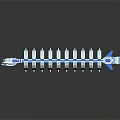 Blue And White Spiral Structure Component Designed For Spacecraft Missions