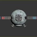 Game Movie Character Featuring Round Metallic Body Single Large Eye Horseshoe Magnet Arms With Red Blue Ends