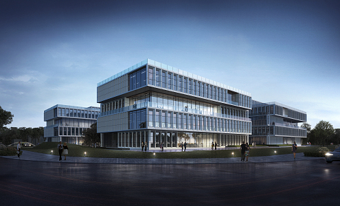 Modern Office Building Industrial Park Office Building 3d model