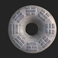 Industrial Hardware Tools Circular Metal Component With Patterned Grooved Surface