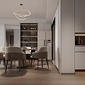 Modern Living Dining Room Interior With Beige Sofa Armchair Coffee Table And Artwork