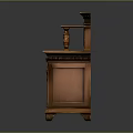 Vintage Wooden Carved Cabinet With Intricate Decorative Doors And Ornate Details