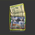 US Dollar Bills US Dollar Banknotes Paper Banknotes Articles 3d model