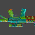 Colorful Toy Gun With Modern Scope And Multicolor Vibrant Design Details
