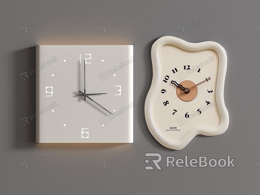 Cream wind clock wall clock model