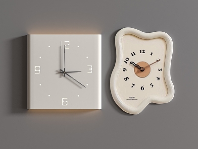 Cream wind clock wall clock model