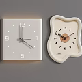 Cream wind clock wall clock 3d model