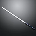 Lightsaber Prop Featuring White Blade And Black Silver Hilt Design