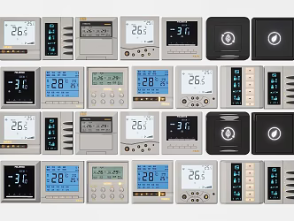 Modern air conditioner switch panel intelligent switch panel hotel switch air conditioner switch panel indoor intelligent panel switch 3d model