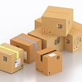 carton express box logistics box packing box cardboard box 3d model