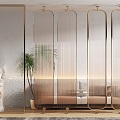 Light Luxury Partition Screen Partition 3d model