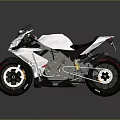 White Sport Motorcycle With Sleek Aerodynamic Design Black Accents And Red Details