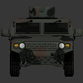 Camouflaged Military Vehicle With Armored Body And Roof Hatch For Tactical Use