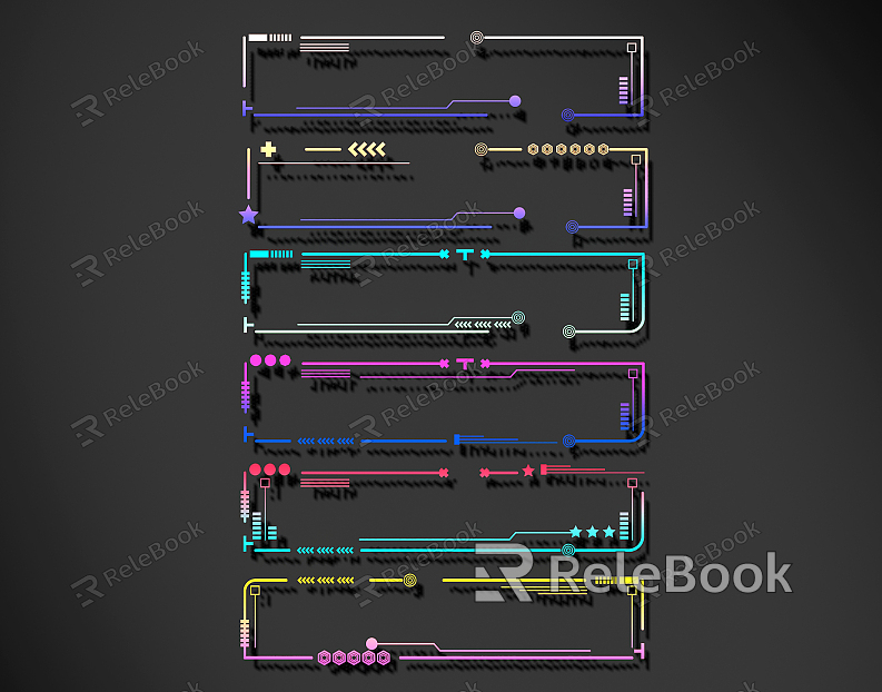 Modern science and technology lines science and technology lines modeling culture wall model