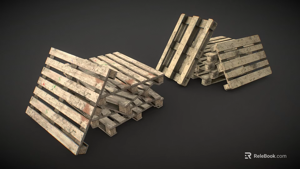Rustic Vintage Weathered Wooden Wainscoting Panels with Worn Texture Dark Background 3d model 