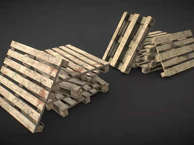 Rustic Vintage Weathered Wooden Wainscoting Panels with Worn Texture Dark Background 3d model