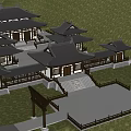 Modern Temple Architecture Ancient Architecture of Song Dynasty 3d model