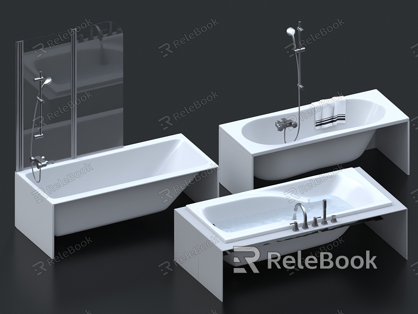 Bathtub Bath Faucet Shower Sprinkles Sanitary Ware Tub model