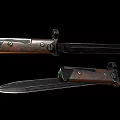Sharp Tactical Knife With Polished Metal Blade And Wooden Handle Design Details