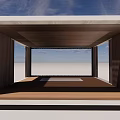 Modern Open Space Interior With Large Windows Wooden Ceiling And Natural Light