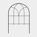 Floor to Ceiling Window With Arched Metal Frame Design For Interior 3d model