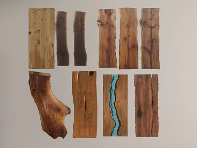 Stylish Wooden Room Dividers Featuring Natural Wood Grain And Decorative Patterns 3d model