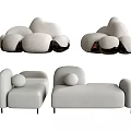 Modern Combination Sofa Multi-Person Sofa Chair Sofa Stool Leisure Sofa Backrest Sofa 3d model