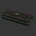 Black Rectangular Hard Case With Textured Surface And Brand Logo Design